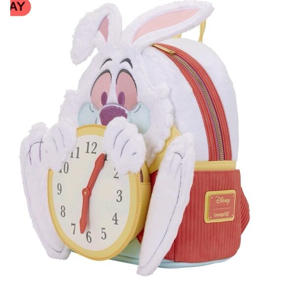 Loungefly White Rabbit Clock Backpack Alice in Wonderland main image 4